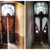 У Франківську ще одна пам'ятка отримала відреставровані столітні двері. ФОТО