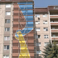 На стіні обласної лікарні намалювали 27-метровий "Мурал Довіри". ФОТО
