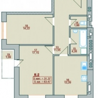 План двокімнатної квартири