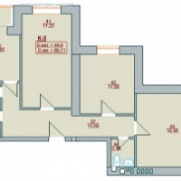 План трикімнатної квартири