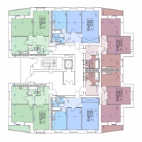 Планування квартир у будинках 2 і 3 секції (1-а черга)